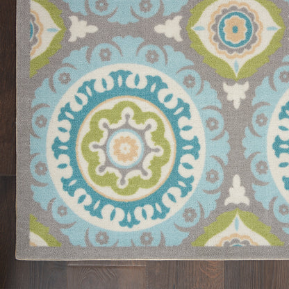 Waverly Sun N' Shade Indoor Outdoor Boho Medallion Area Teppich