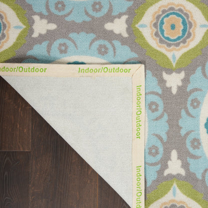 Waverly Sun N' Shade Indoor Outdoor Boho Medallion Area Teppich