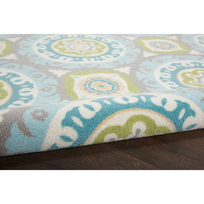 Waverly Sun N' Shade Indoor Outdoor Boho Medallion Area Teppich