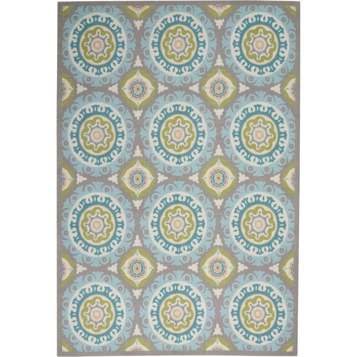 Waverly Sun N' Shade Indoor Outdoor Boho Medallion Area Teppich