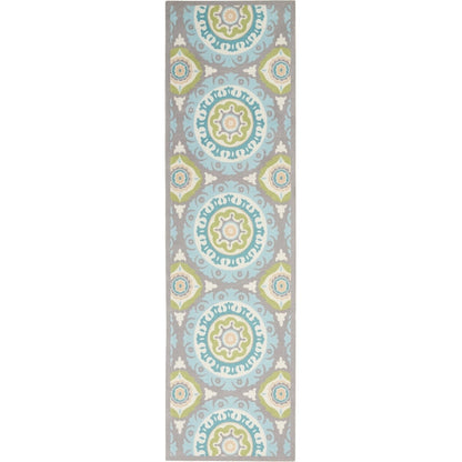 Waverly Sun N' Shade Indoor Outdoor Boho Medallion Area Teppich