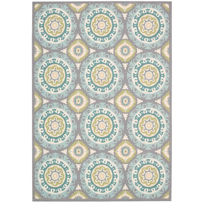 Waverly Sun N' Shade Indoor Outdoor Boho Medallion Area Teppich