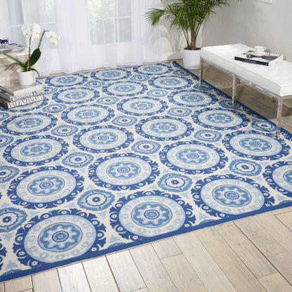 Waverly Sun N' Shade Indoor Outdoor Boho Medallion Area Teppich