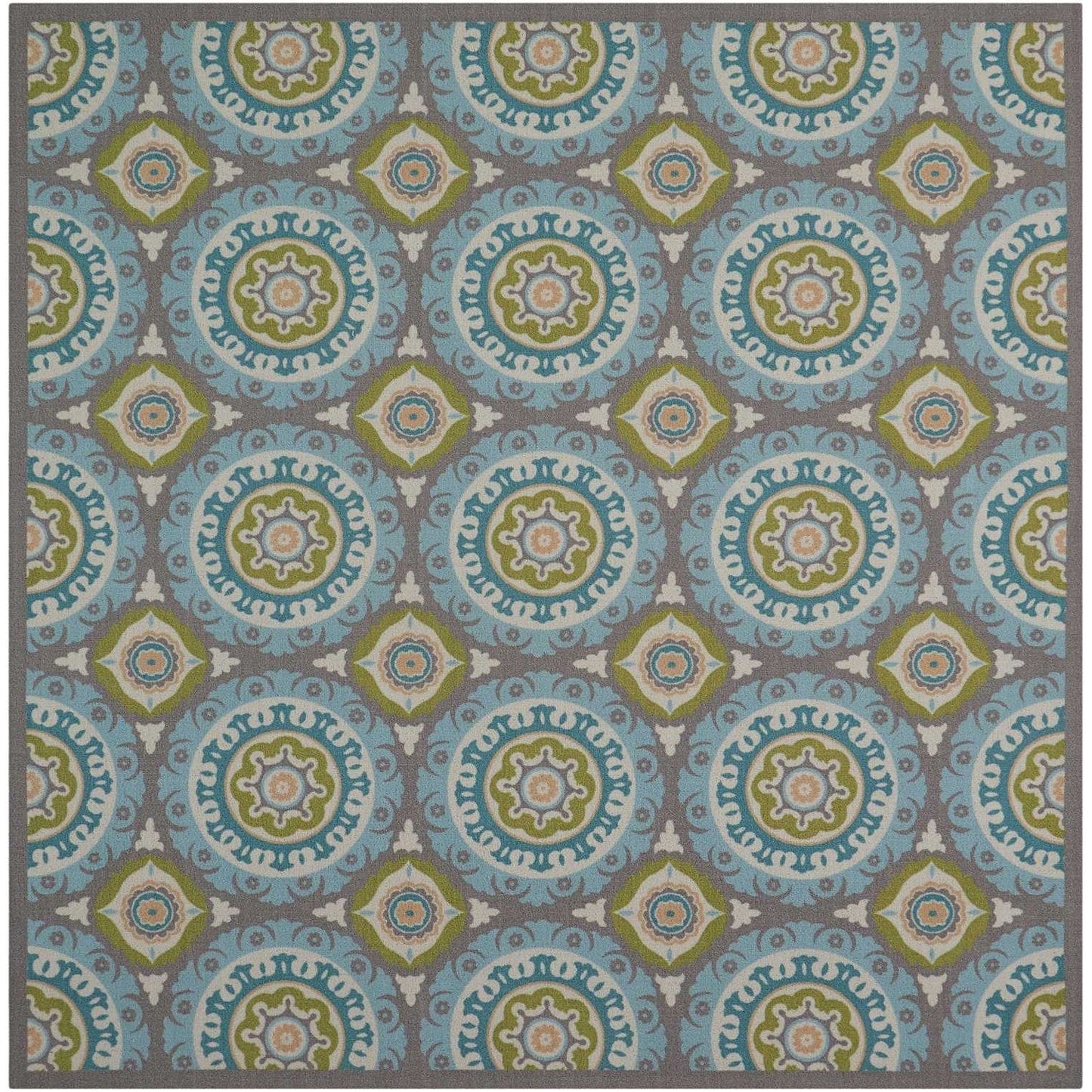 Waverly Sun N' Shade Indoor Outdoor Boho Medallion Area Teppich