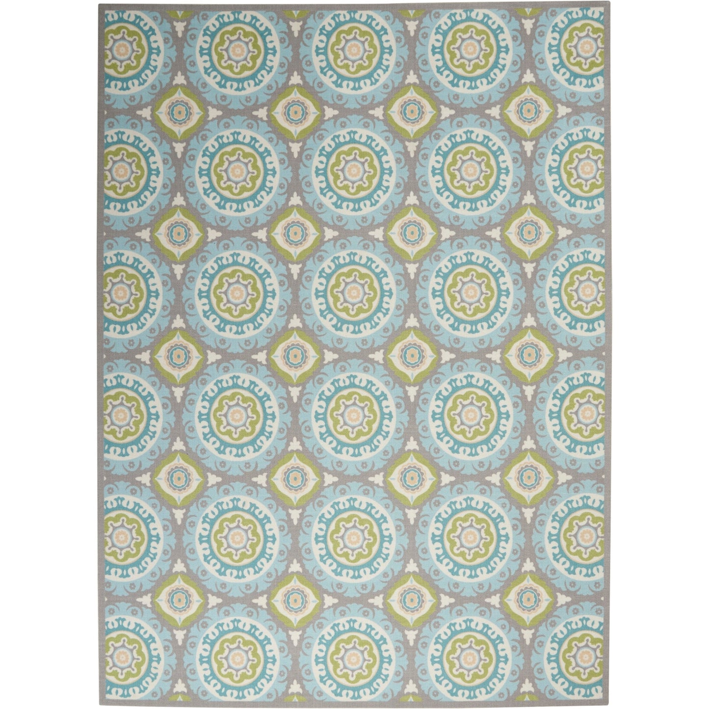 Waverly Sun N' Shade Indoor Outdoor Boho Medallion Area Teppich