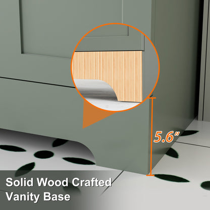 Wavy Line 30/36/48 Badezimmer-Waschtisch-Set mit Waschbecken und Wasserhahn