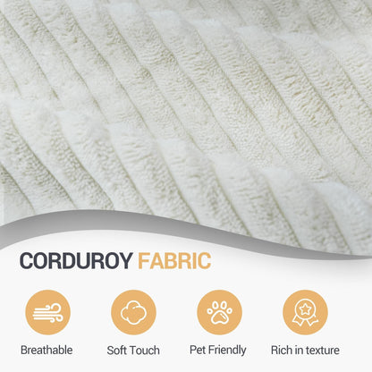 White 118 Inch 3 Seater Modular Sofa Bed with Footrest