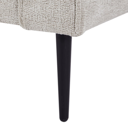 White 56.69 High-Tech Fabric Upholstered Sofa with 2 Pillows for Living Room