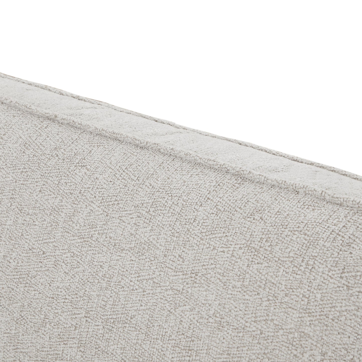 White 56.69 High-Tech Fabric Upholstered Sofa with 2 Pillows for Living Room