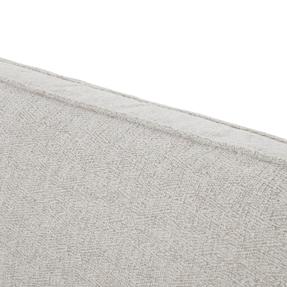 White 56.69 High-Tech Fabric Upholstered Sofa with 2 Pillows for Living Room