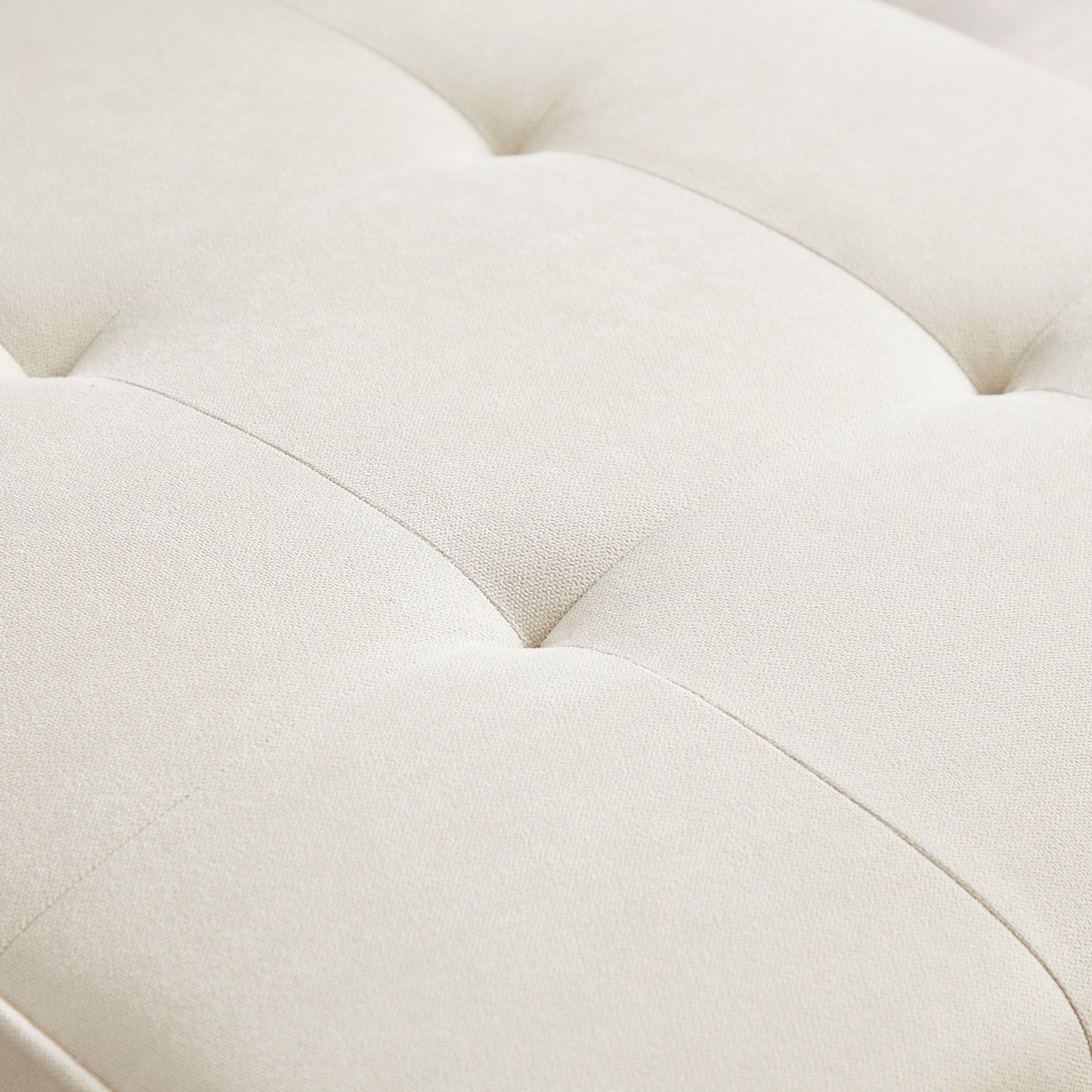 White 94.5 Linen L-Shaped Convertible Sofa with Right Chaise, Foam Cushions, and Storage Organizer