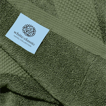 Weißes klassisches Luxus-Baumwollhandtuch 16x30 - 6er-Set