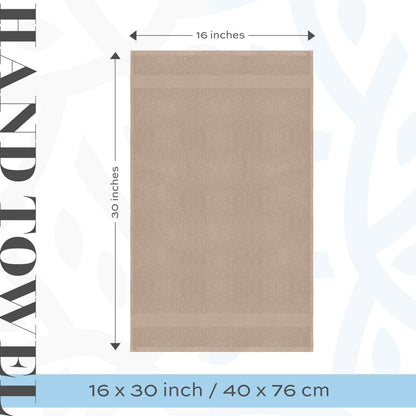 Weißes klassisches Luxus-Baumwollhandtuch 16x30 - 6er-Set