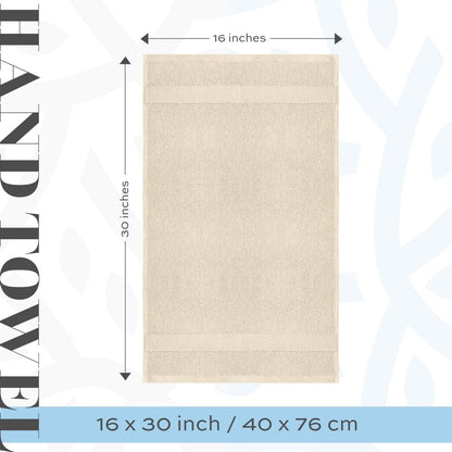 Weißes klassisches Luxus-Baumwollhandtuch 16x30 - 6er-Set
