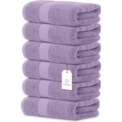 Weißes klassisches Luxus-Baumwollhandtuch 16x30 - 6er-Set