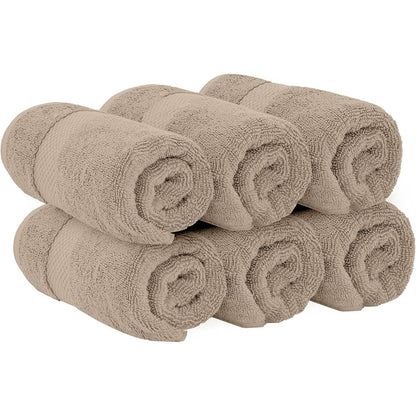 Weißes klassisches Luxus-Baumwollhandtuch 16x30 - 6er-Set