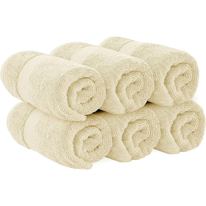 Weißes klassisches Luxus-Baumwollhandtuch 16x30 - 6er-Set