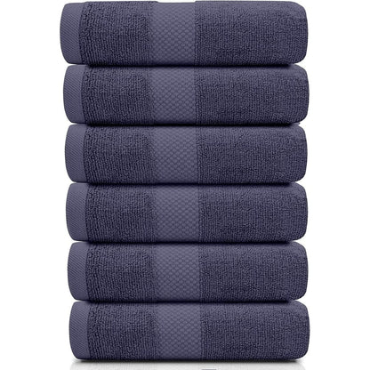 Weißes klassisches Luxus-Baumwollhandtuch 16x30 - 6er-Set