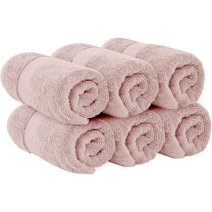 Weißes klassisches Luxus-Baumwollhandtuch 16x30 - 6er-Set
