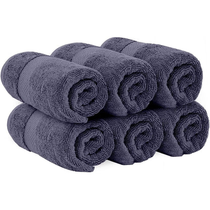 Weißes klassisches Luxus-Baumwollhandtuch 16x30 - 6er-Set