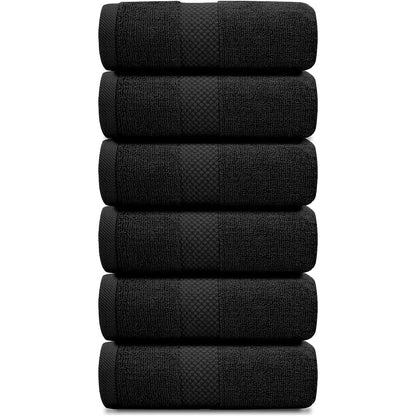Weißes klassisches Luxus-Baumwollhandtuch 16x30 - 6er-Set