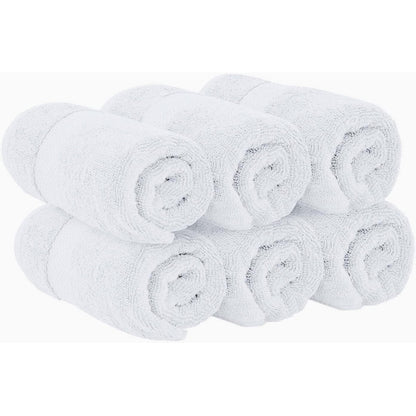 Weißes klassisches Luxus-Baumwollhandtuch 16x30 - 6er-Set