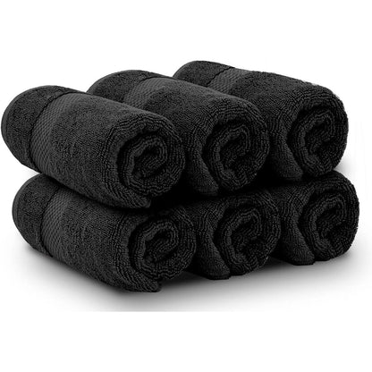 Weißes klassisches Luxus-Baumwollhandtuch 16x30 - 6er-Set