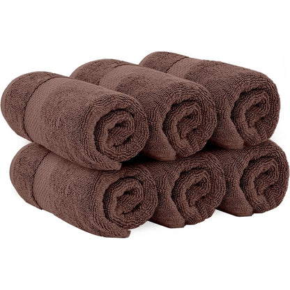Weißes klassisches Luxus-Baumwollhandtuch 16x30 - 6er-Set