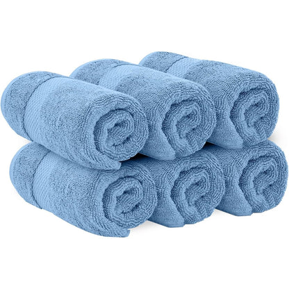 Weißes klassisches Luxus-Baumwollhandtuch 16x30 - 6er-Set