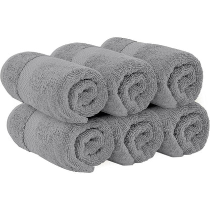 Weißes klassisches Luxus-Baumwollhandtuch 16x30 - 6er-Set