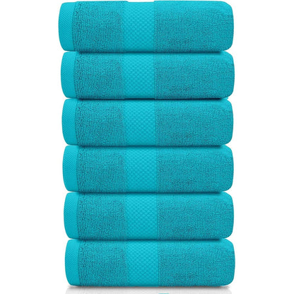 Weißes klassisches Luxus-Baumwollhandtuch 16x30 - 6er-Set