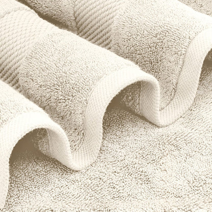 Weißes klassisches Luxus-Badetuch aus Baumwolle in Übergröße, 35 x 70 cm, 2er-Set