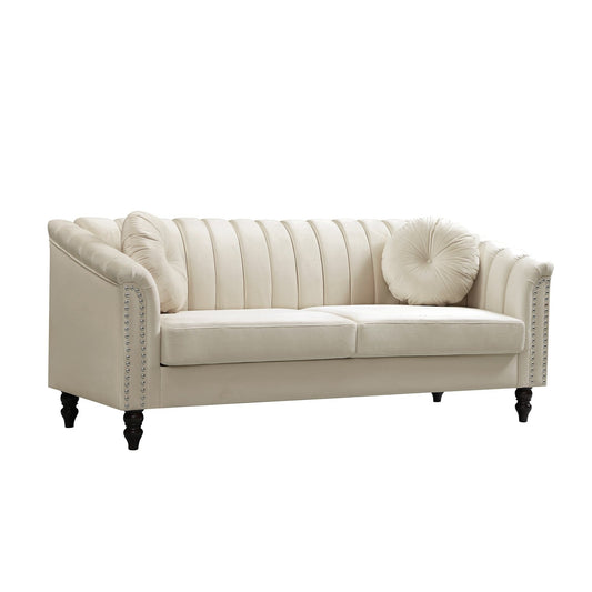 White Microfiber Living Room Chair