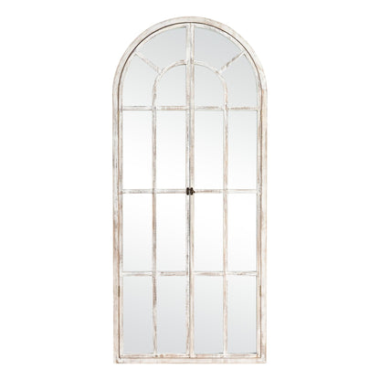 Fensterspiegel, gewölbter Holzspiegel, 180 cm lang x 78 cm breit