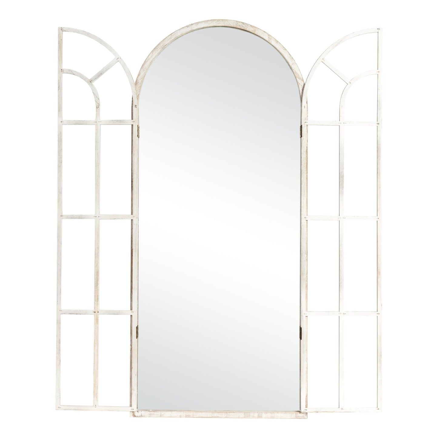 Fensterspiegel, gewölbter Holzspiegel, 180 cm lang x 78 cm breit