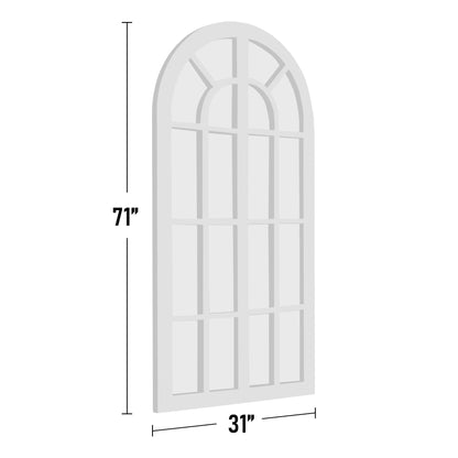 Fensterspiegel, gewölbter Holzspiegel, 180 cm lang x 78 cm breit