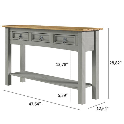 Flurtischkonsole aus Holz mit 3 Schubladen Corona | Furniture Dash – N/A