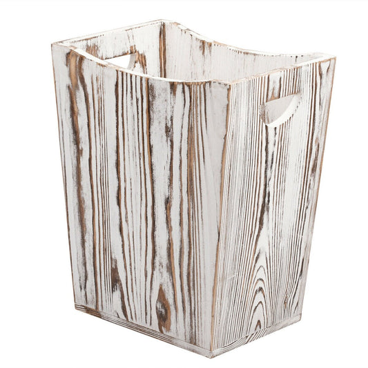 Holz-Mülleimer, rustikaler Papierkorb im Bauernhausstil