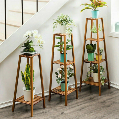 Holz Blumenständer Pflanzenrahmen Balkon Mehrstöckige Topfregale