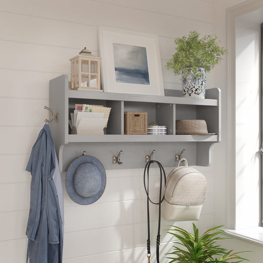 Woodland 40W Wandgarderobe mit Ablage von Bush Furniture