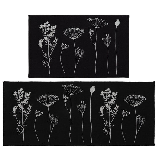 Küchenmatte oder Läufer in Wildblumen-Optik mit Wolleffekt