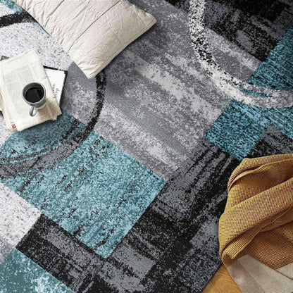 World Rug Gallery Abstract Polypropylene Machine-Made Circle Area Rug