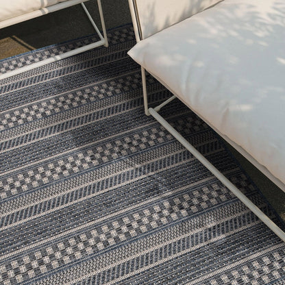 World Rug Gallery Bohemian Geometric Stripe Indoor/Outdoor-Teppich