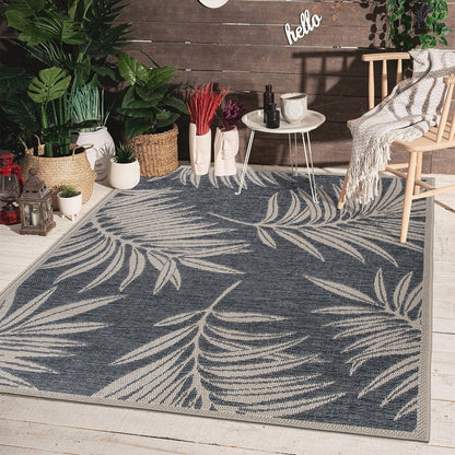 World Rug Gallery – Moderner Teppich für drinnen und draußen mit Blumenmuster