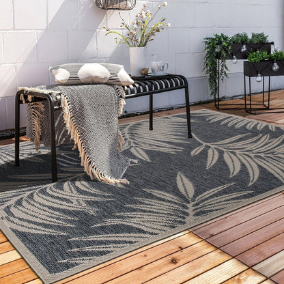 World Rug Gallery – Moderner Teppich für drinnen und draußen mit Blumenmuster