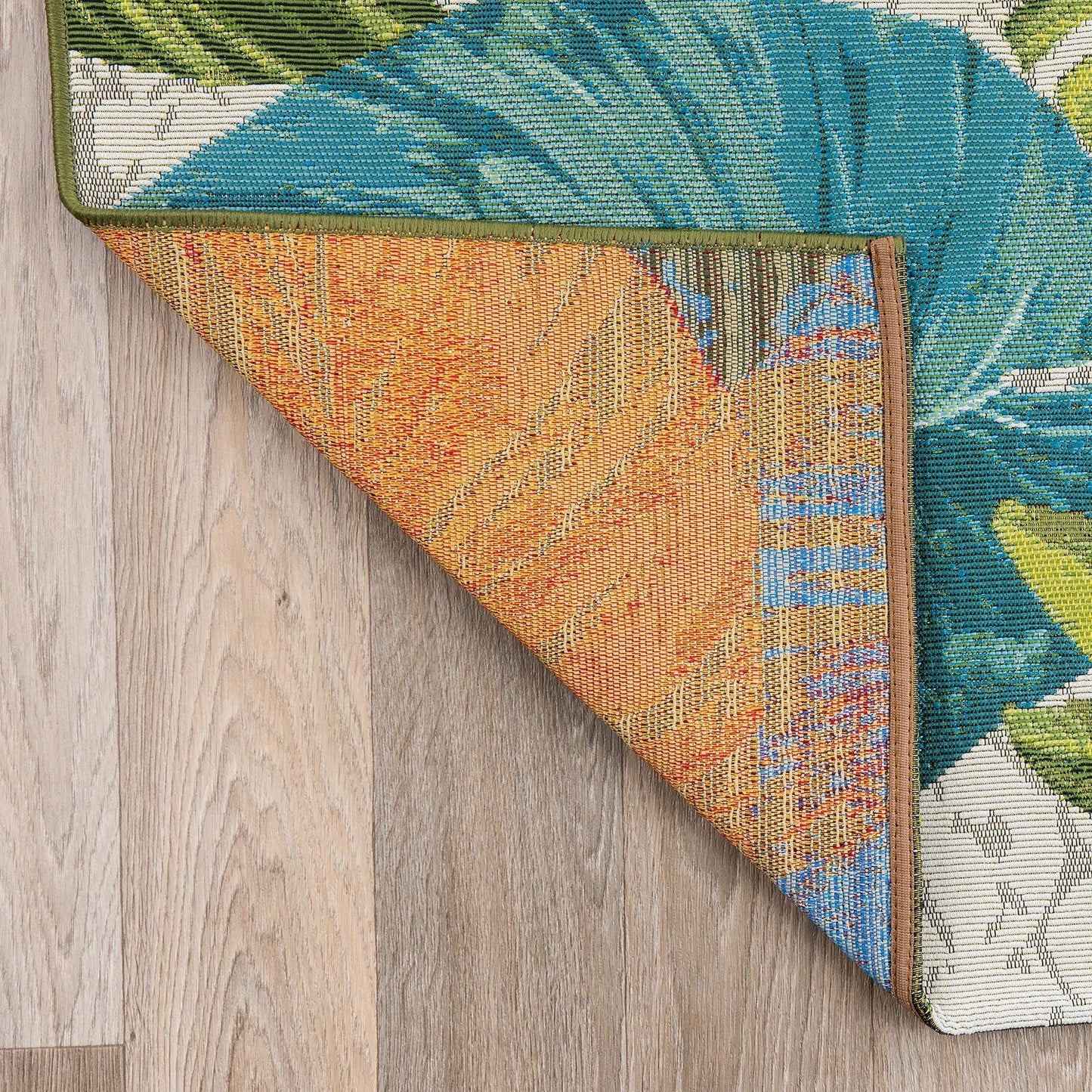 World Rug Gallery – Moderner Teppich für drinnen und draußen mit tropischem Blumenmuster