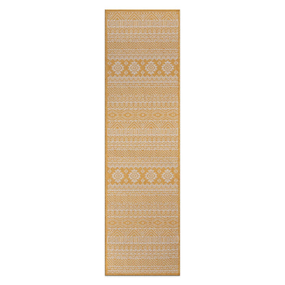 World Rug Gallery Distressed Geometric Bohemian Textured Flat Weave Indoor/Outdoor Area Rug