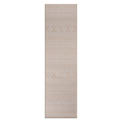 World Rug Gallery Distressed Geometric Bohemian Textured Flat Weave Indoor/Outdoor Area Rug