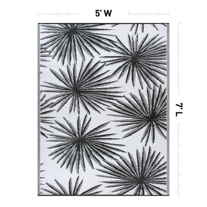 World Rug Gallery – Wendbare Outdoor-Teppiche aus recyceltem Kunststoff mit Blumenmuster und tropischem Muster