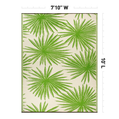 World Rug Gallery – Wendbare Outdoor-Teppiche aus recyceltem Kunststoff mit Blumenmuster und tropischem Muster